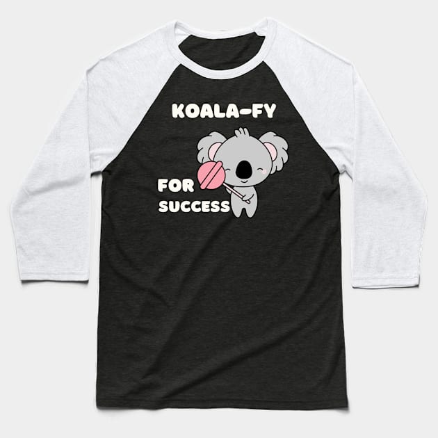 Kawaii Koala Baseball T-Shirt by zachlart